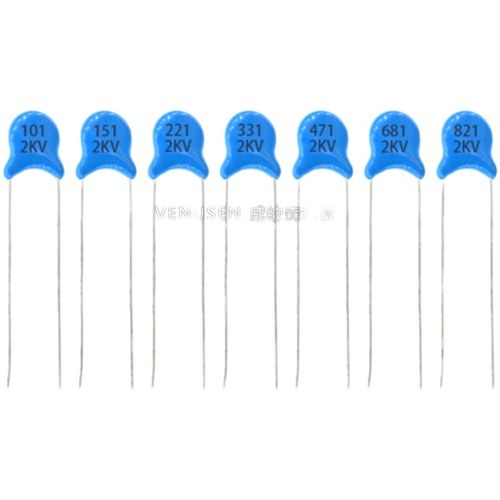 高压瓷片电容器2KV/3KV系列 27P至82PF直插元件详解